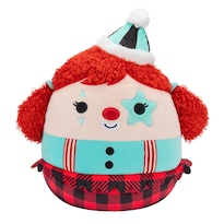 Payaso Eurídice Original De Peluche Squishmallows, 30 Cm, Con Parche Verde Azulado - Venta Internacional.