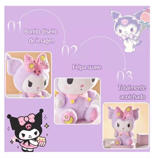 Foto 4 | Foto 4 | Peluche Kuromi My Melody Adorable Plush 2 Piezas