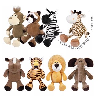 Foto 2 | Foto 2 | Peluches de Animales de la Selva 8 Piezas