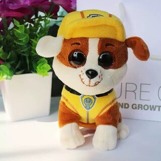 Foto 2 | Foto 2 | Peluche La Patrulla Canina Rubble 17 Cm - Serie Animada La Patrulla Canina - Venta Internacional.