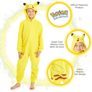 Foto 2 | Foto 2 | Pijama Onesies Pokémon Pikachu Para Niños De 7 A 8 Años, Amarillo - Venta Internacional.