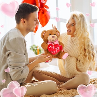 Foto 6 | Foto 6 | Oso De Peluche Para El Día De San Valentín, 25 Cm, Con Corazón Rojo - Venta Internacional.