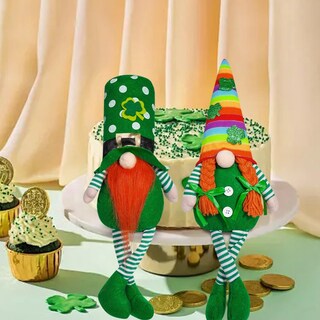 Foto 2 | Foto 2 | Pack De 2 Muñecos De Peluche Para Decoración De Gnomos Para El Día De San Patricio - Venta Internacional.
