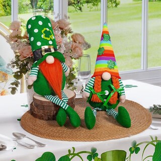 Foto 4 | Foto 4 | Pack De 2 Muñecos De Peluche Para Decoración De Gnomos Para El Día De San Patricio - Venta Internacional.