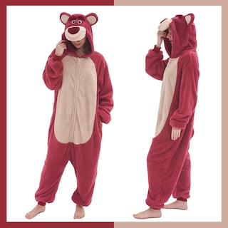 Foto 5 | Foto 5 | Disfraz De Pijama Gonaap Con Forma De Oso Rosa, Unisex, Para Adultos De 9 A 10 Años - Venta Internacional.