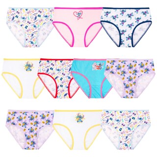 Foto 1 | Foto 1 | Bragas Disney Girls Lilo & Stitch, 100% Algodón Peinado, Paquete De 10 - Venta Internacional.