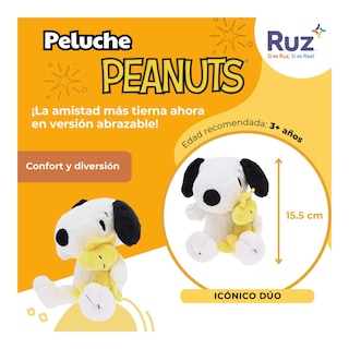 Foto 3 | Foto 3 | Peluche Ruz Peanuts (snoopy 15.5 Cm Con Woodstock)