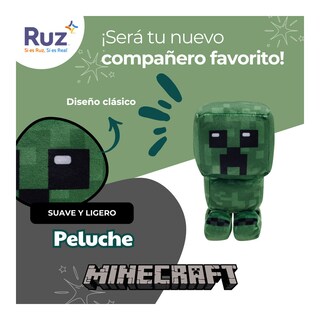 Foto 4 | Foto 4 | Peluche Ruz Minecraft Creeper 17 Cm Verde
