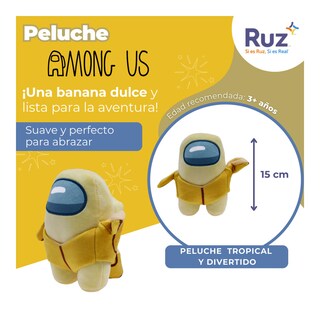 Foto 3 | Foto 3 | Peluche Ruz Among Us Tripulante Banana 15 cm Amarillo