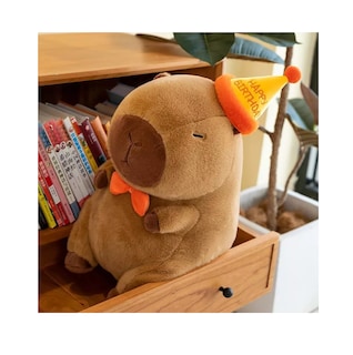 Foto 5 | Foto 5 | Muñeco De Peluche Capibara Simpático Cafe Belug Gorro Naranja Amarillo Happy