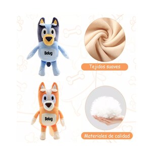 Foto 2 | Foto 2 | Bluey Familia Bluey Bingo Hermano Hermana Muñeco Peluche 2 Belug Naranja/azul