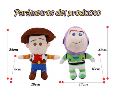 Foto 4 | Foto 4 | Peluches Woody Vaquero Toy Story 2 Pcs Calidad Premium 25 Cm Colores
