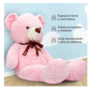Foto 3 | Foto 3 | Oso De Peluche Teddy Grande Abrazable Corazón 1 Metro Lab.g, Rosa