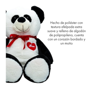Foto 2 | Foto 2 | Oso De Peluche Teddy Grande Abrazable Corazón 1 Metro Lab.g, Negro/blanco