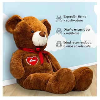 Foto 3 | Foto 3 | Oso De Peluche Teddy Grande Abrazable Corazón 1 Metro Lab.g, Café Obscuro