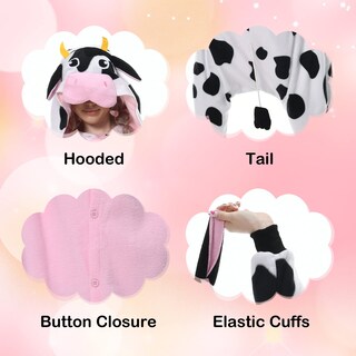 Foto 7 | Foto 7 | Disfraz De Mono Newcosplay Con Forma De Animal, Pijama De Peluche Con Forma De Vaca Rosa Para Adulto - Venta Internacional.