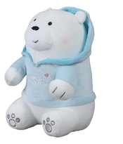 Oso Polar Xtellar - Peluche Suave, Adorable Y Portátil Con Sudadera Azul