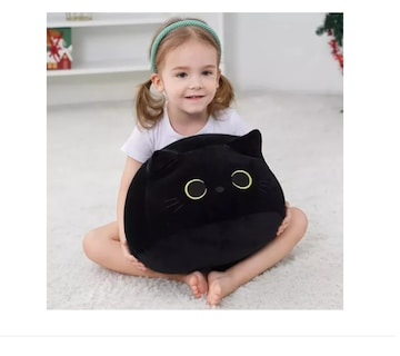 Foto 2 | Foto 2 | Almohada Xtellar De Felpa De Gato Negro, Almohada Infantil Juguetes