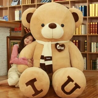 Foto 2 | Foto 2 | Grande Oso Peluche Gigante Con Bufanda 1metro Lab.g Marrón