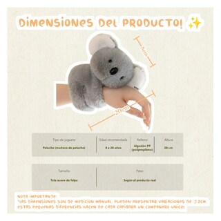 Foto 5 | Foto 5 | 1pcz Pulsera Koala Peluche Belug Gris