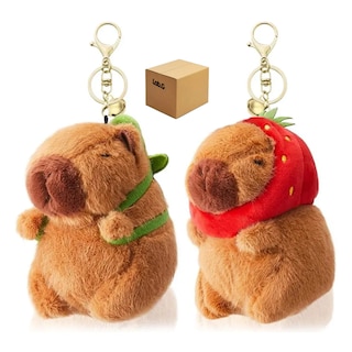 Foto 1 | Foto 1 | Llavero Capibara Peluche Lab.g Café Rojo Y Verde
