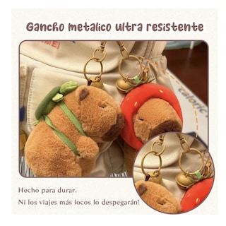 Foto 5 | Foto 5 | Llavero Capibara Peluche Lab.g Café Rojo Y Verde