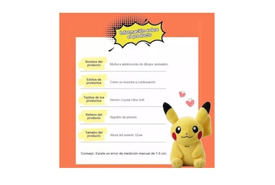 Foto 3 | Foto 3 | Peluche Pokémon Original Premium Picacho Amarillo