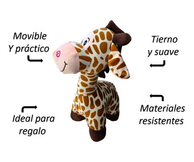 Foto 5 | Foto 5 | Peluche Belug De Jirafa 50cm Amarilla Naranja