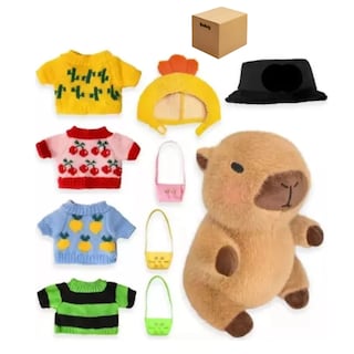 Foto 1 | Foto 1 | Peluche Capibara Con 9pz Ropa Y Accesorios Belug Colores