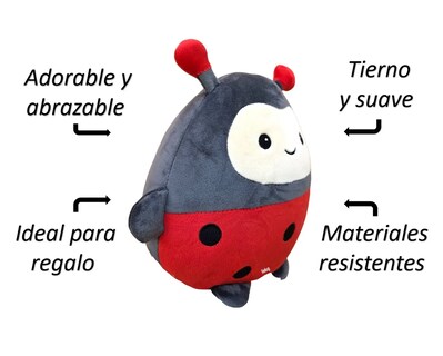Foto 3 | Foto 3 | Peluche De Catarina Muñeco Suave Rojo/negro
