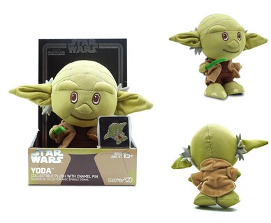 Foto 2 | Foto 2 | Juego De Muñecos De Peluche Y Alfileres De Metal Esmaltado De Star Wars Jedi Master Yoda - Venta Internacional.