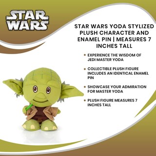 Foto 7 | Foto 7 | Juego De Muñecos De Peluche Y Alfileres De Metal Esmaltado De Star Wars Jedi Master Yoda - Venta Internacional.