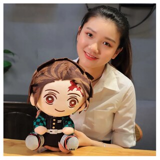 Foto 3 | Foto 3 | Peluche 20cm Tanjiro Lab.g Cabeza Café Verde Chaqueta