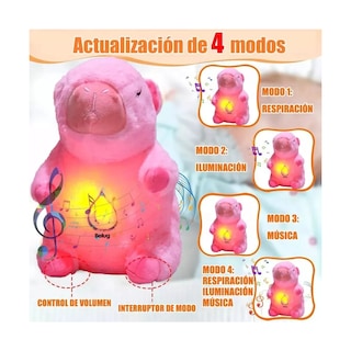 Foto 4 | Foto 4 | Peluche Capibara Belug Ansiedad Dormir Música Rosa