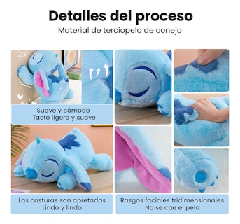 Foto 2 | Foto 2 | Stitch Peluche Belug Almohada 40cm Azul Rey