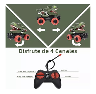 Foto 3 | Foto 3 | Coche Juguete Dinosaurio Belug Control Remoto color Verde con 4 Canales para Niños