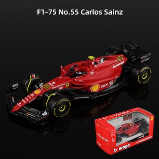 Foto 2 | Foto 2 | Carro a Escala BBURAGO F1 Ferrari Carlos Sainz #55 Fórmula 1 color Rojo