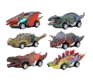 Foto 1 | Foto 1 | Carritos de Tracción de Dinosaurio Belug Multicolor 6 Piezas