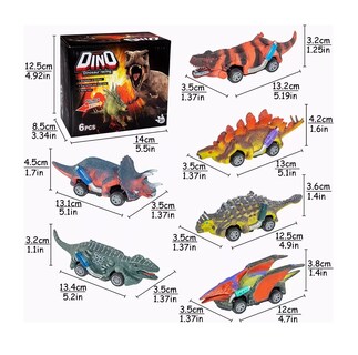Foto 3 | Foto 3 | Carritos de Tracción de Dinosaurio Belug Multicolor 6 Piezas