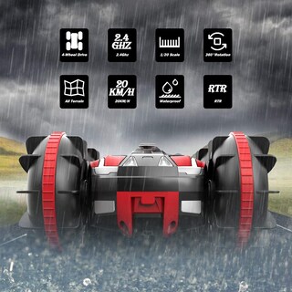 Foto 4 | Foto 4 | Venta Internacional - Coche RC Huoguo Amphibious Stunt 2.4 Ghz 4wd Rojo para Niños