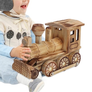 Foto 4 | Foto 4 | Venta Internacional - Locomotora de Madera Simulado Tren de Vapor para Decoración del Hogar