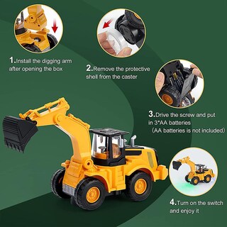 Foto 2 | Foto 2 | Venta Internacional - Vehículo Excavador Eléctrico De Juguete De Construcción Para Niños Pequeños