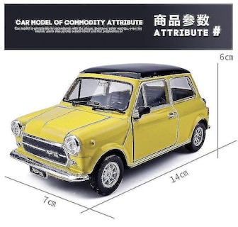 Foto 5 | Foto 5 | Venta Internacional - Modelo De Coche Mini Cooper 1300, Juguete Decorativo De Aleación A Escala 1:24