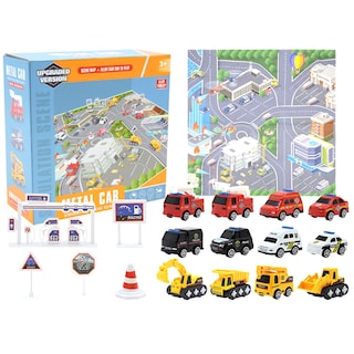 Foto 2 | Foto 2 | Venta Internacional - Juego De Alfombras Para Niños, Modelo Coche De Aleación, Camión De Bomberos Retráctil