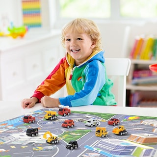 Foto 4 | Foto 4 | Venta Internacional - Juego De Alfombras Para Niños, Modelo Coche De Aleación, Camión De Bomberos Retráctil