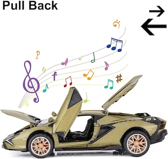 Foto 4 | Foto 4 | Venta Internacional - Coche De Juguete De Metal Modelo Lamborghini Sian Fkp37 Con Luz Y Sonido