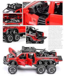 Foto 4 | Foto 4 | Venta Internacional - Coche de Juguete Raptor F150 Big Wheel de Aleación Fundida Escala 1:28