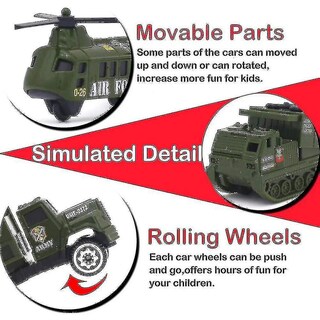 Foto 3 | Foto 3 | Venta Internacional - Juego De Juguetes Para Vehículos Militares, Tamaño Pequeño, Tamaño 1:64, Fundido A Presión, 6 Unidad
