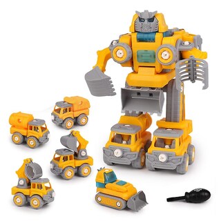 Foto 1 | Foto 1 | Venta Internacional - Set De Robots Para Vehículos De Construcción Para Niños Pequeños, 5 Piezas Transform