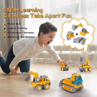 Foto 3 | Foto 3 | Venta Internacional - Set De Robots Para Vehículos De Construcción Para Niños Pequeños, 5 Piezas Transform